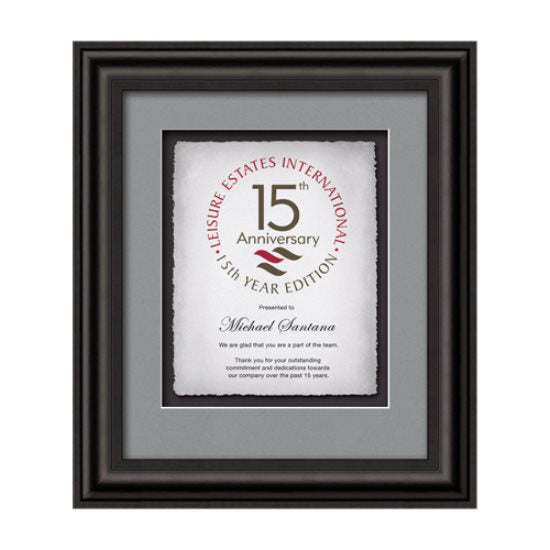 Cardoba Artisan Paper Certificate Framed Award