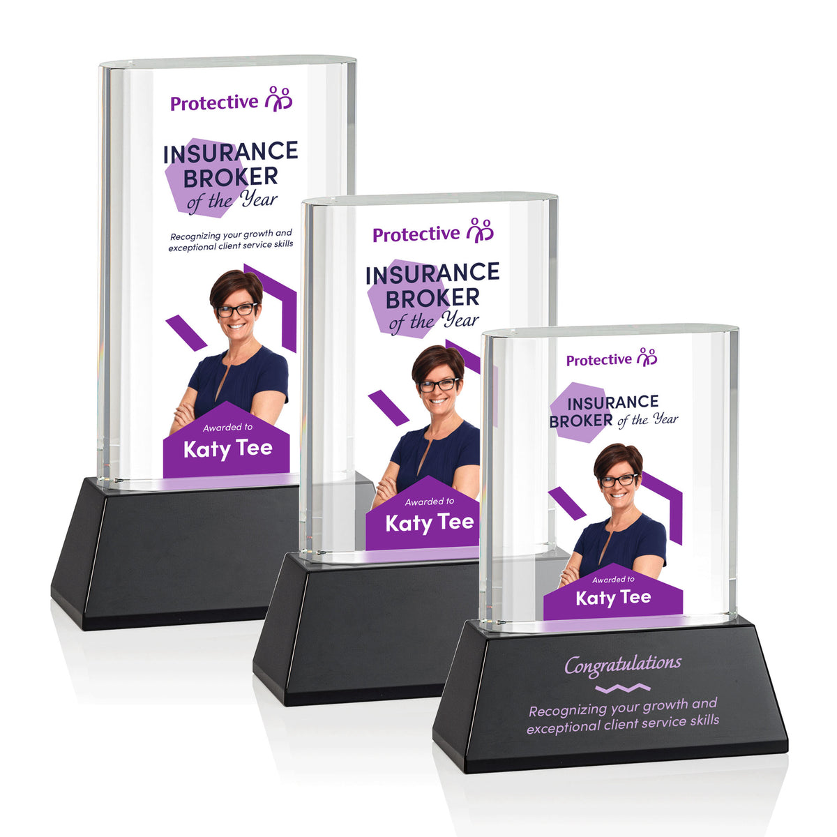 Merit VividPrint™ Award on Base - Black