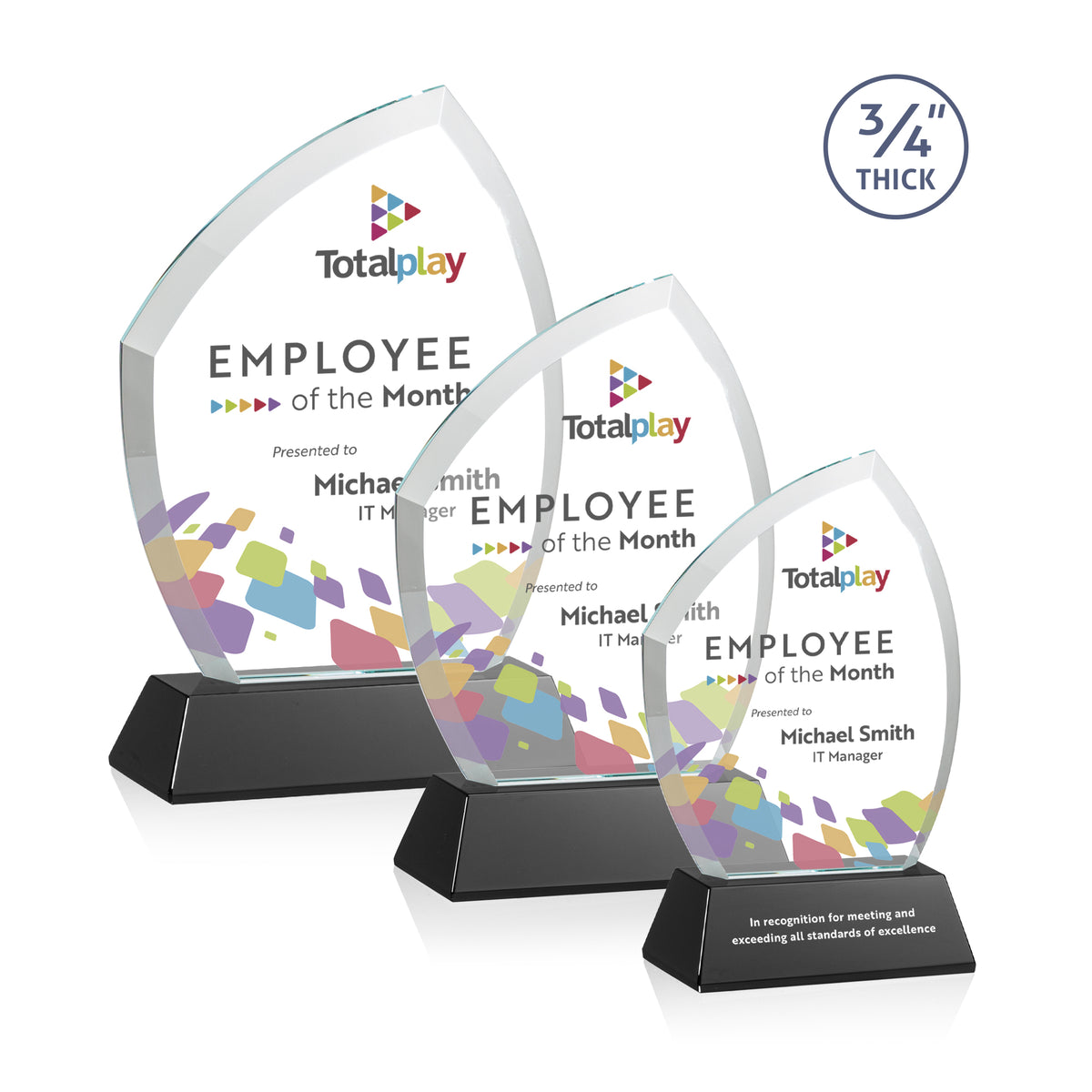 Daltry VividPrint™ Award on Newhaven Base - Black