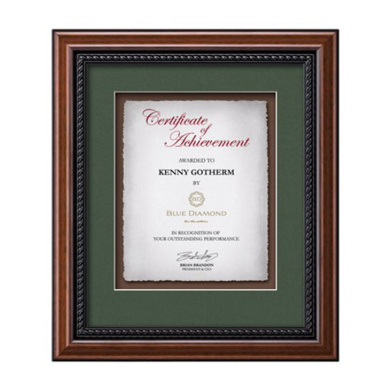 Deco Artisan Paper Certificate Framed Award