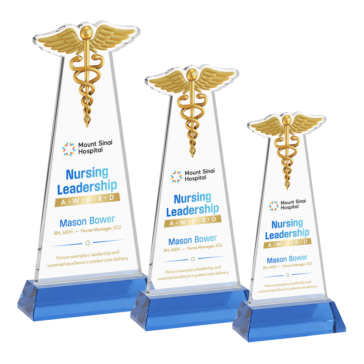 Caduceus VividPrint™ Award on Hartford - Sky Blue