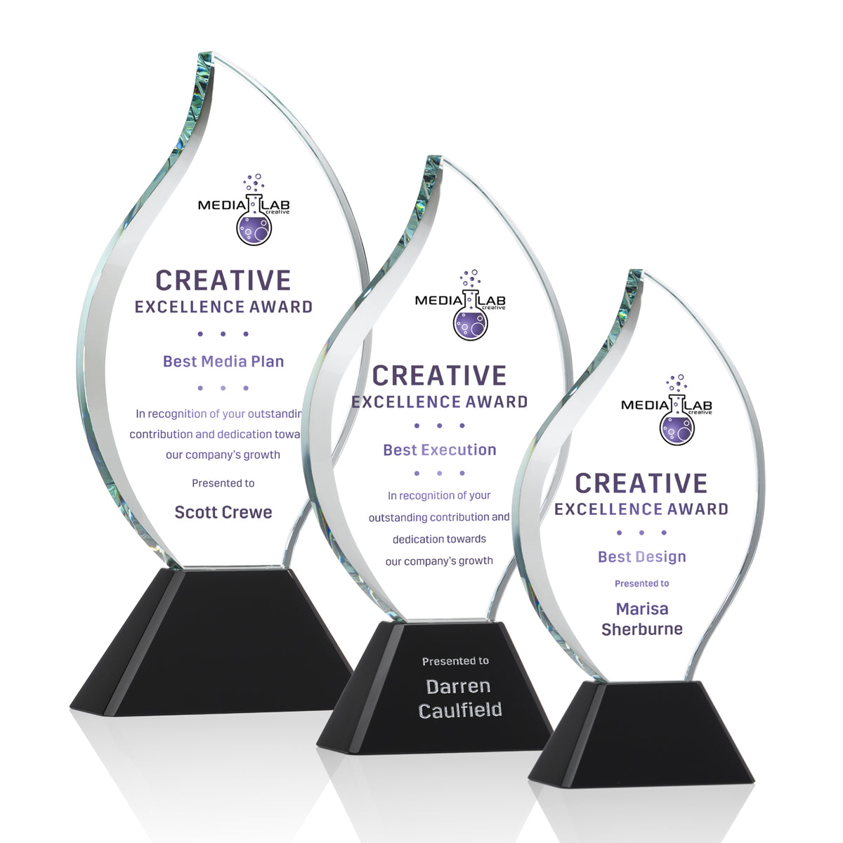Norina Flame VividPrint™ Award - Black