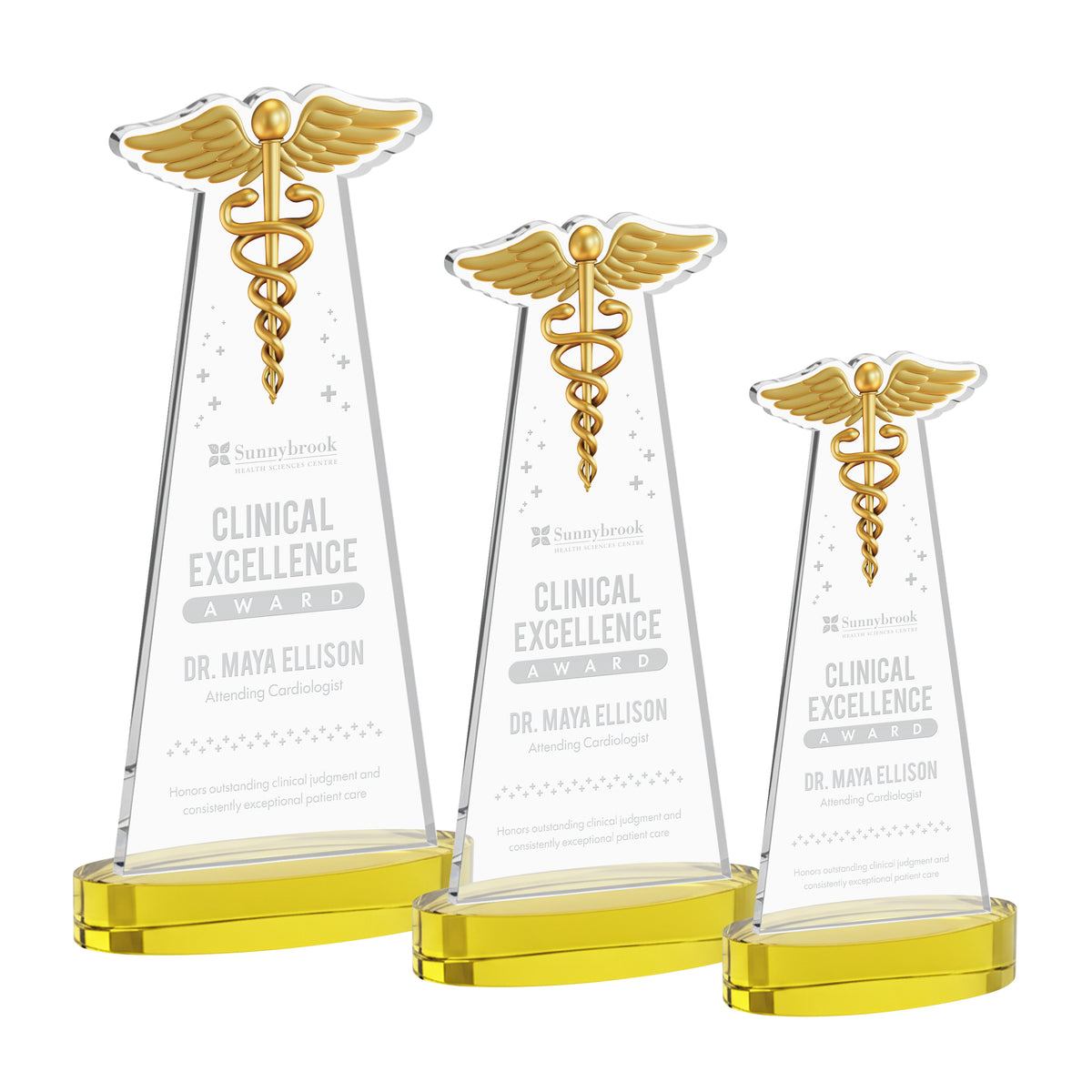 Caduceus Award on Alberton Base - Gold