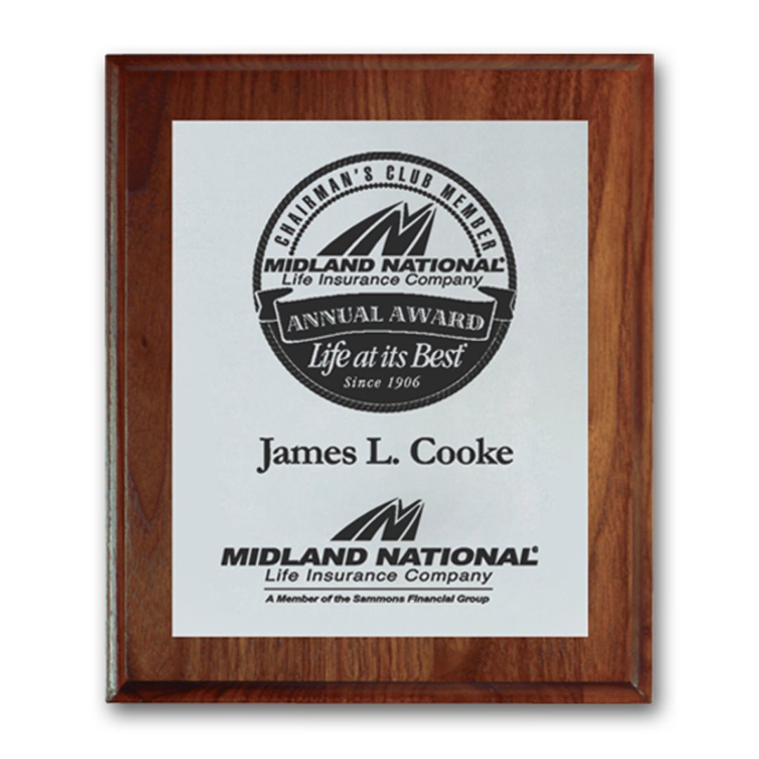 Screenprint Aluminum - Walnut/Cove Edge