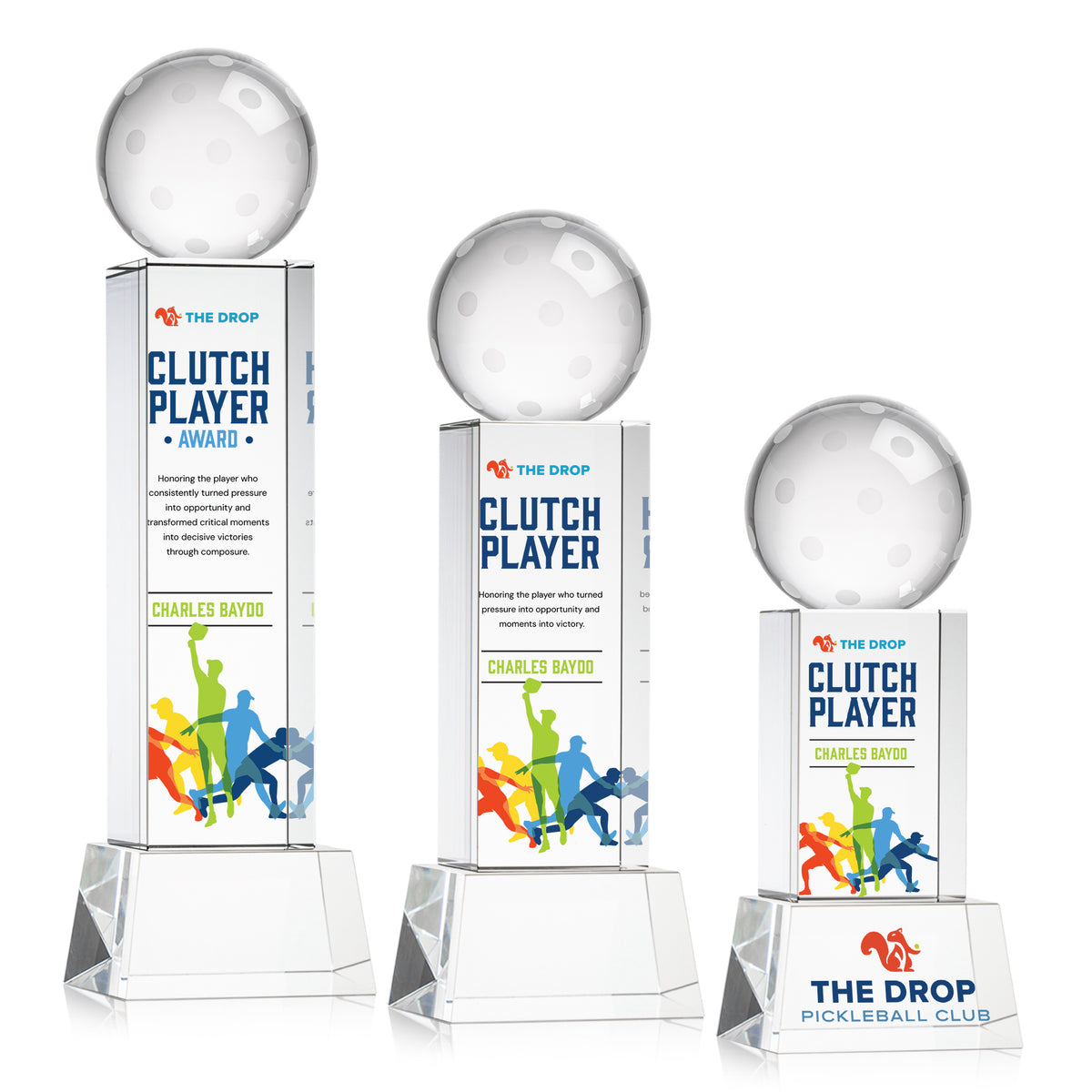 Pickleball VividPrint™ Award on Belcroft Base