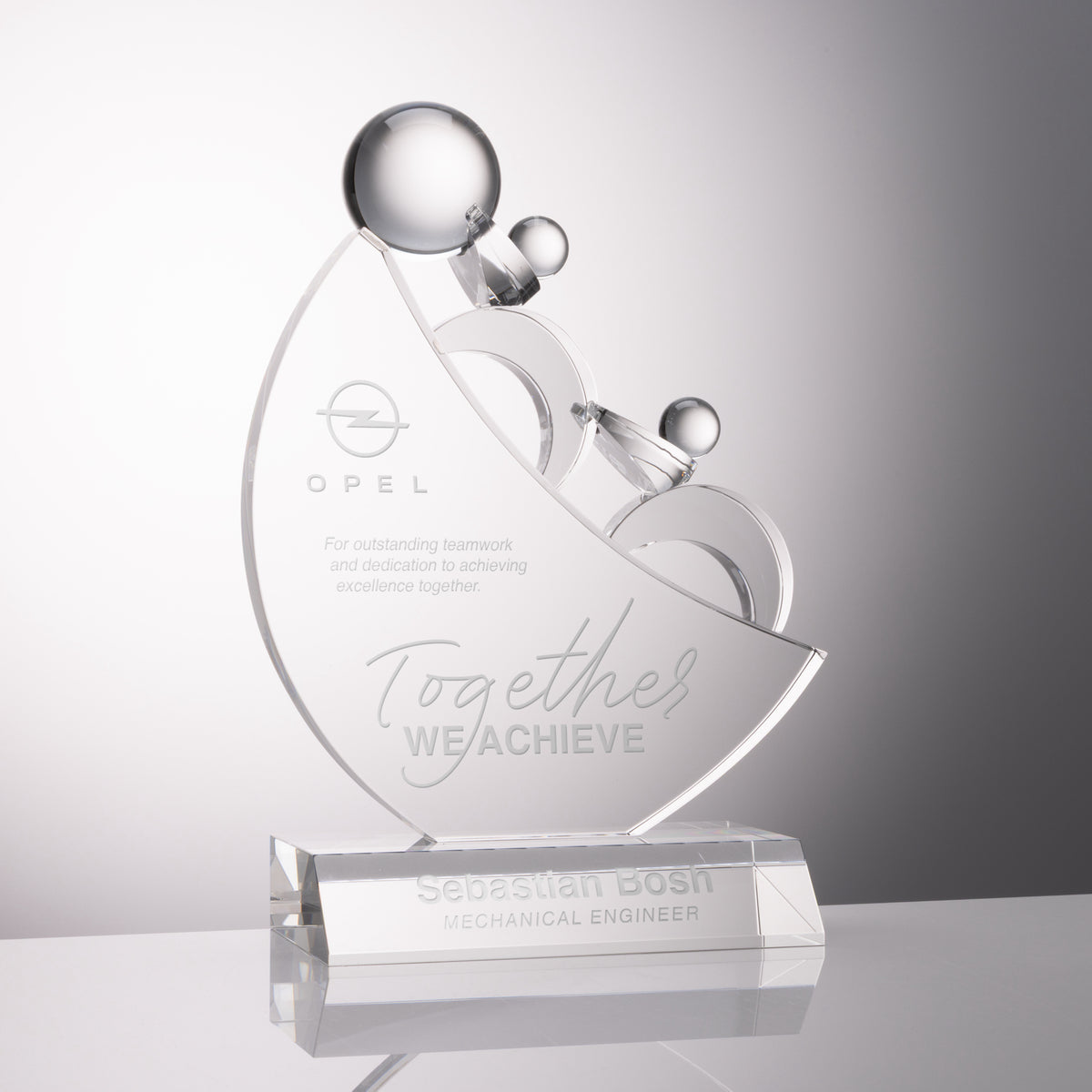 Teamwork Crystal Figures Award