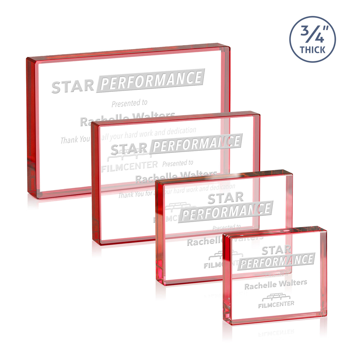 Verona Paperweight - Red