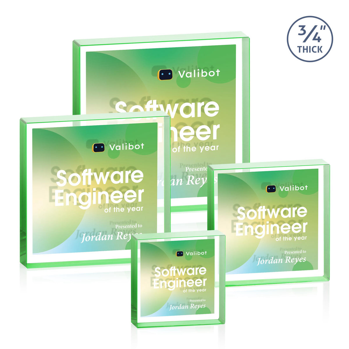 Upton Square VividPrint™ Double Sided Award - Green