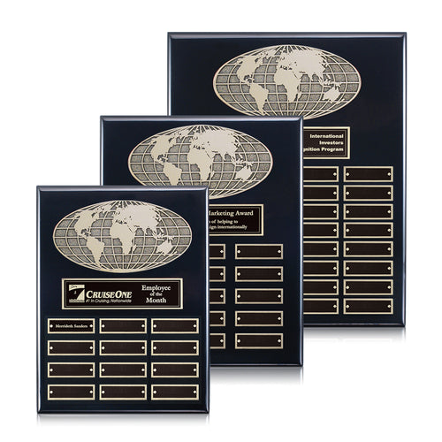 World Globe Perpetual Plaque — Vertical Options
