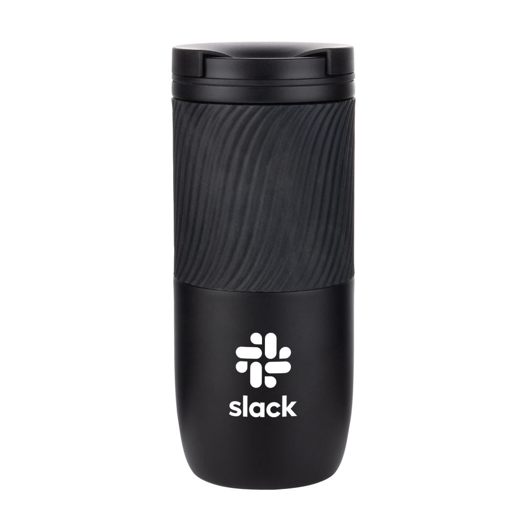 Sorolla SS Double Wall Tumbler w/Grip - 18oz — Black — D804-BK
