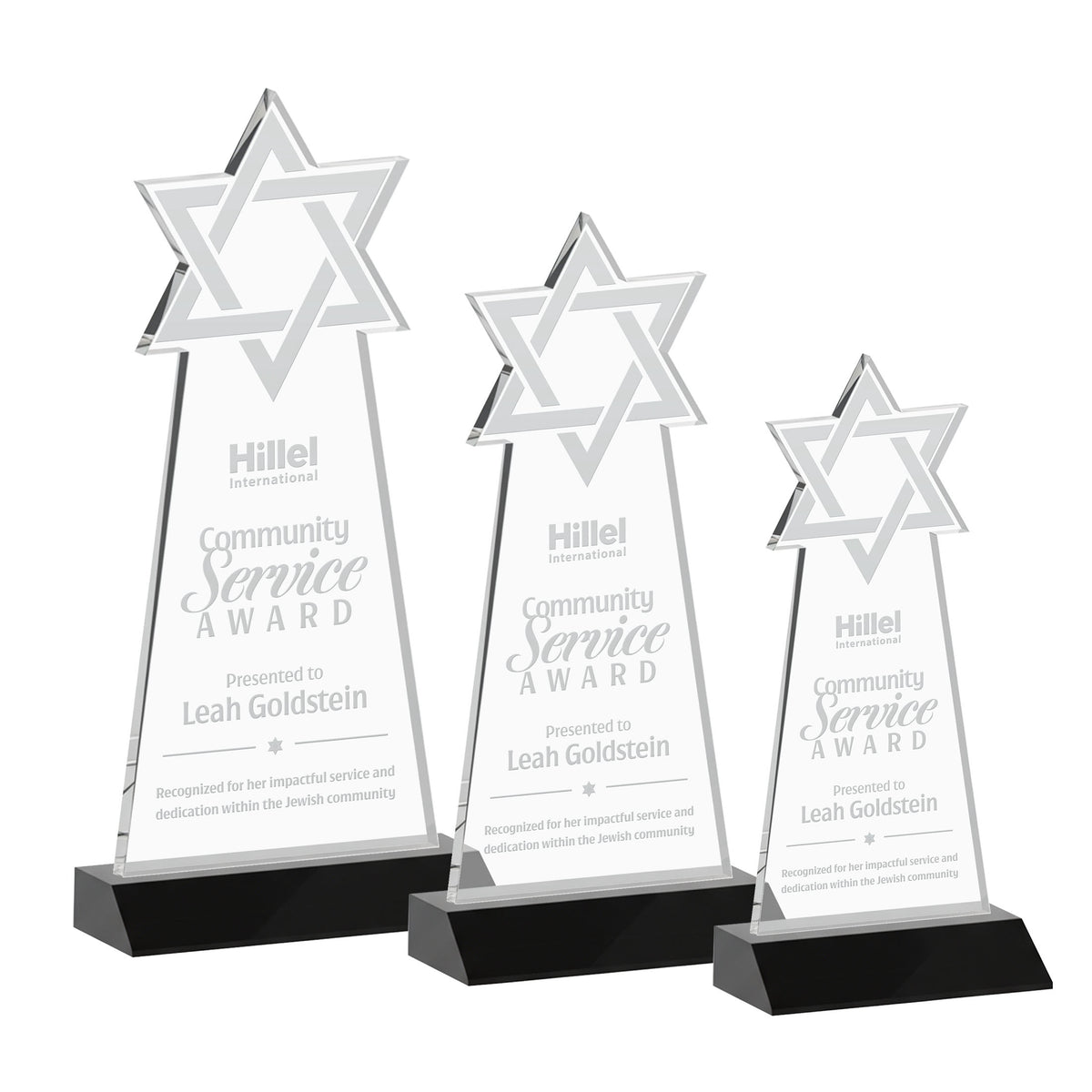 Star of David Award - Black