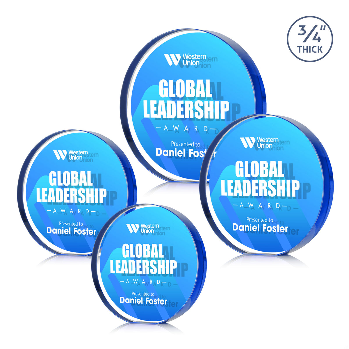Gainsborough Circle VividPrint™ Double Sided Award - Blue