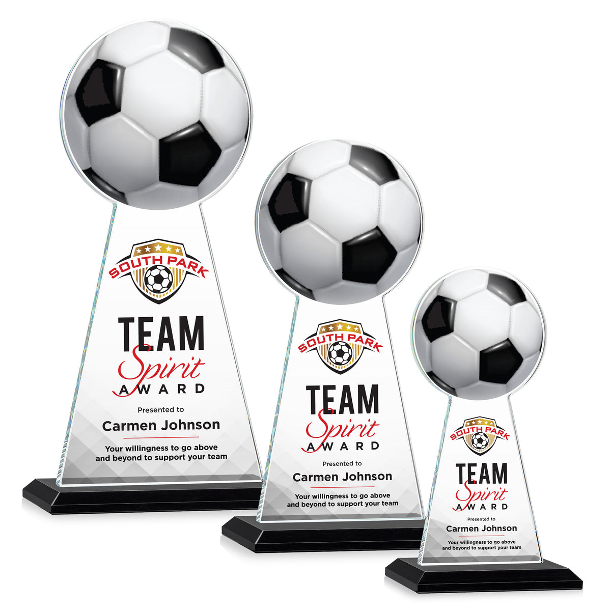 Edenwood Soccer VividPrint™ Award - Black