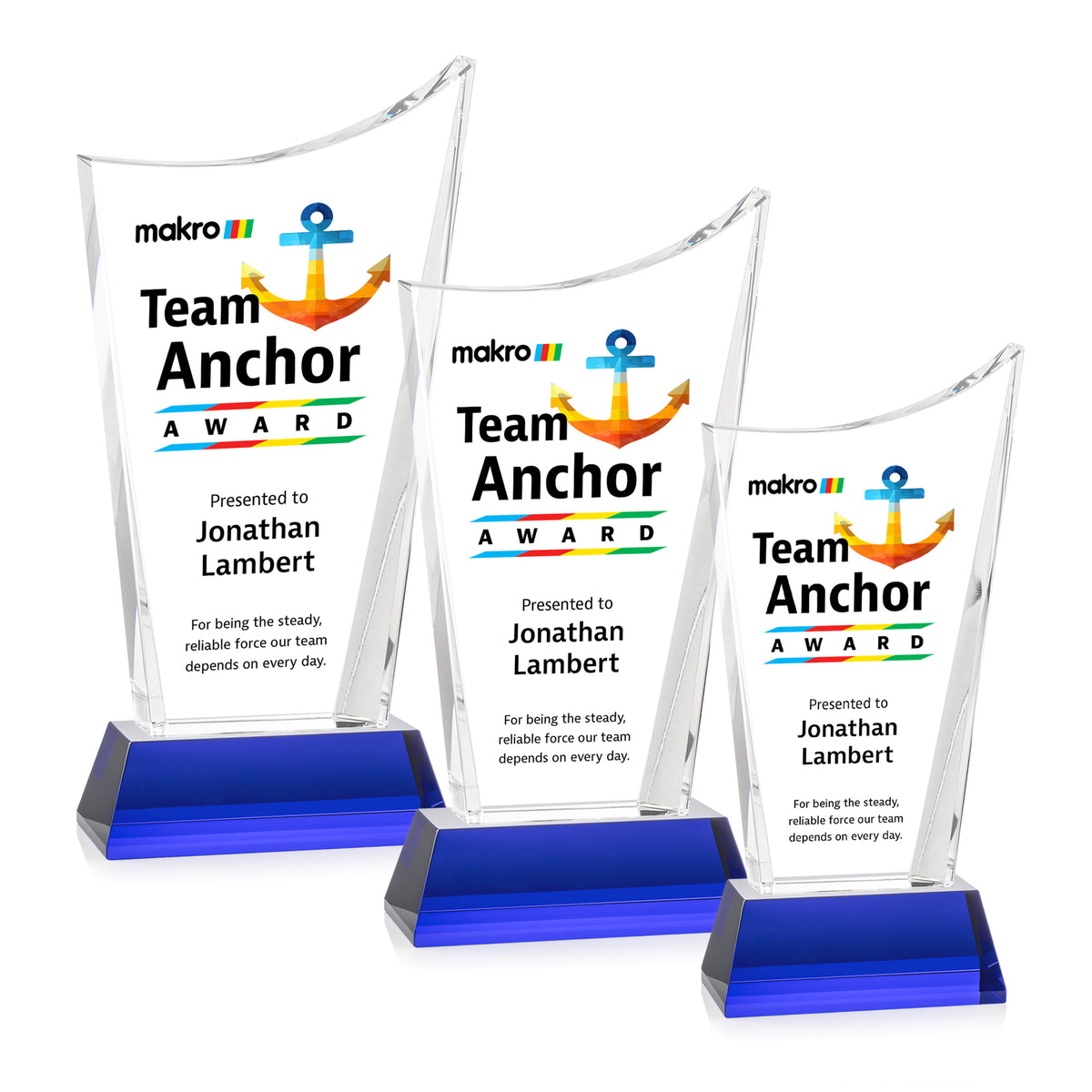 Burnett VividPrint™ Award on Newhaven Base - Blue