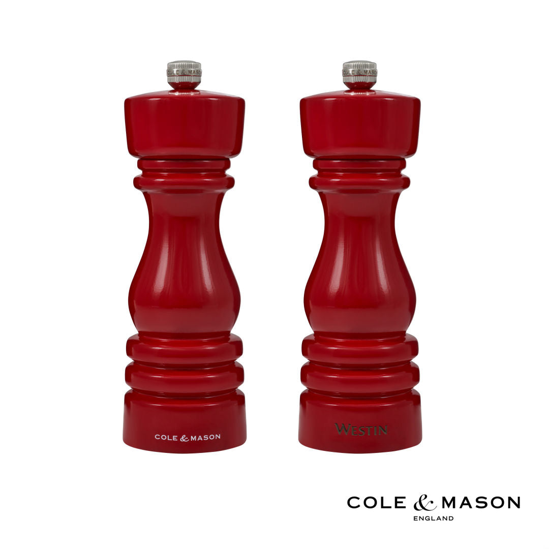 Cole & Mason™ London Gloss Collection Salt & Pepper Mill Set – Red
