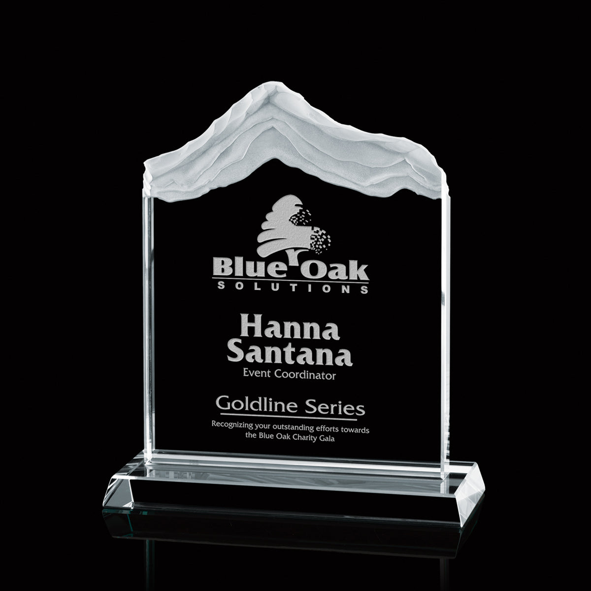 Everest Starfire Glass Award — Chipped Mountain Peak
