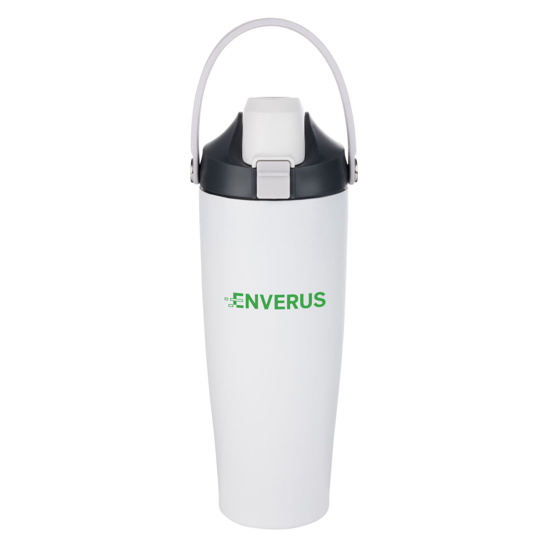 Carraway SS Tumbler w/Carrying Handle - 30oz — White — D829-WH