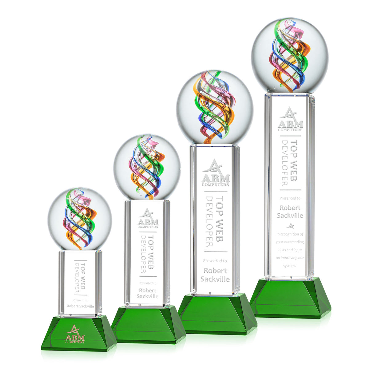 Galileo Award on Stowe Base - Green