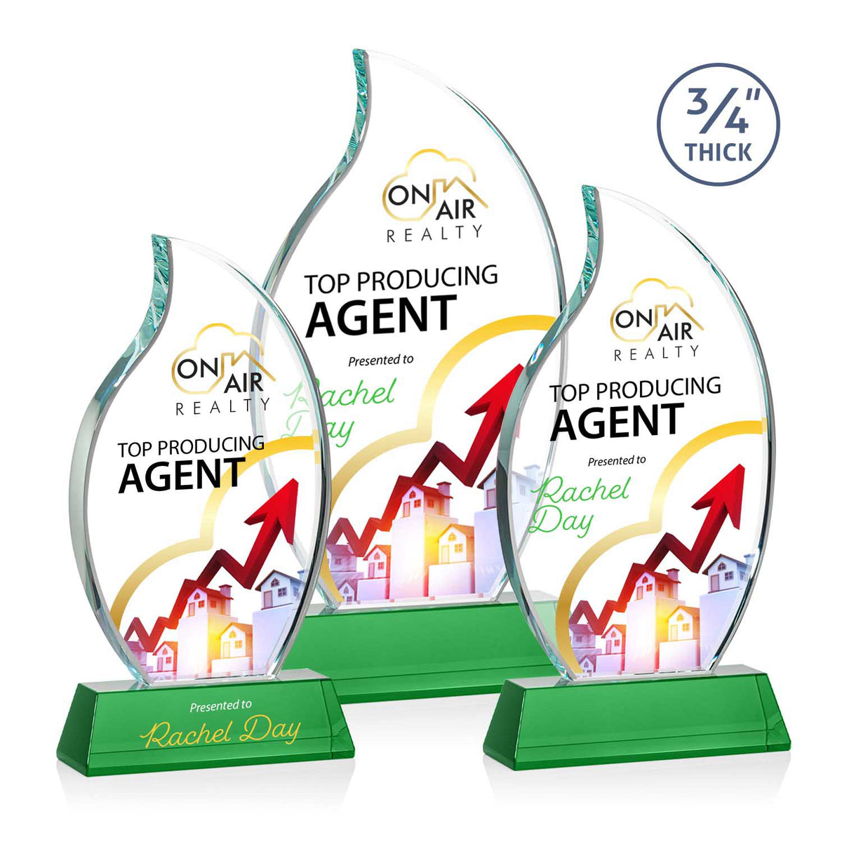 Croydon VividPrint™ Award on Newhaven Base - Green