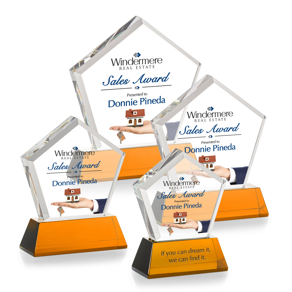 Genosee VividPrint™ Award on Base - Amber