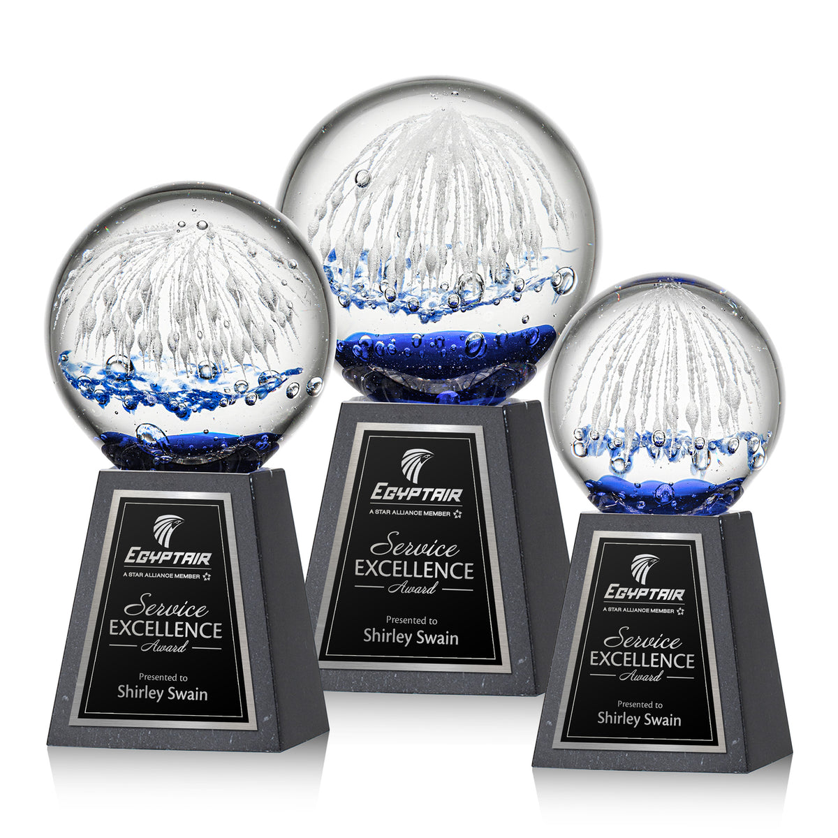 Starburst Award on Tall Marble Base