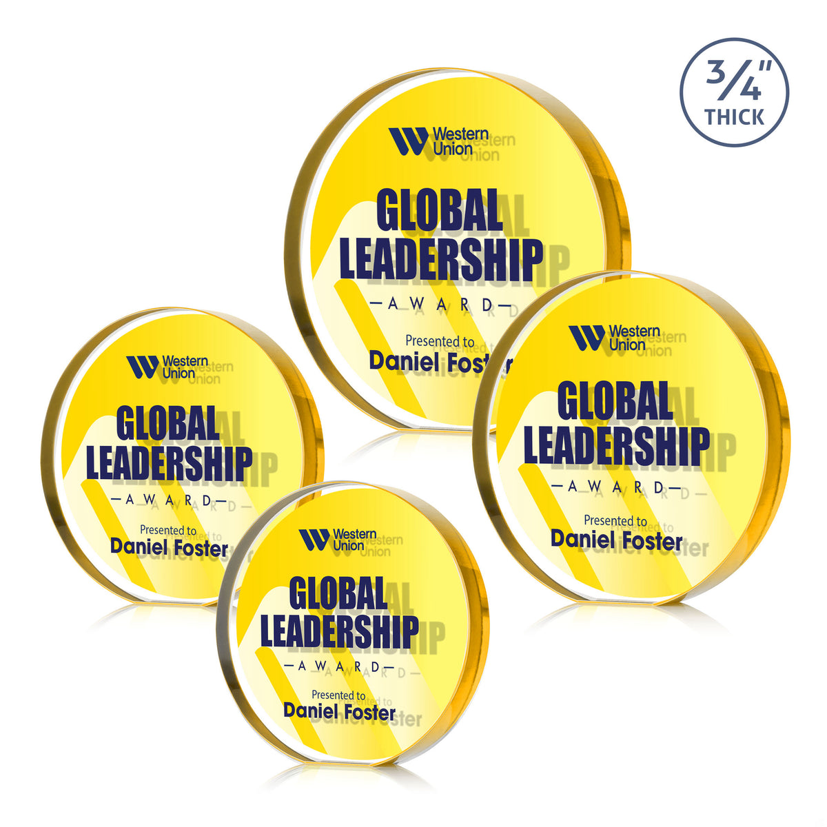 Gainsborough Circle VividPrint™ Double Sided Award - Gold