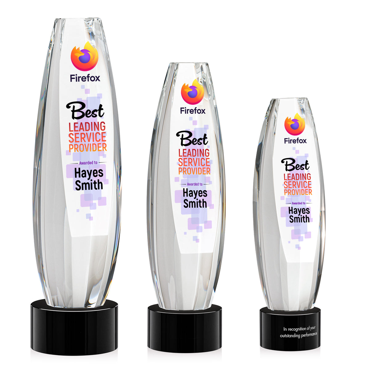 Hoover VividPrint™ Award on Marvel Base - Black
