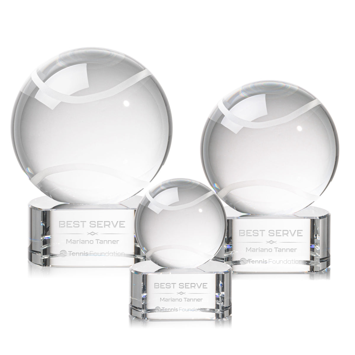Tennis Ball Award on Paragon Base