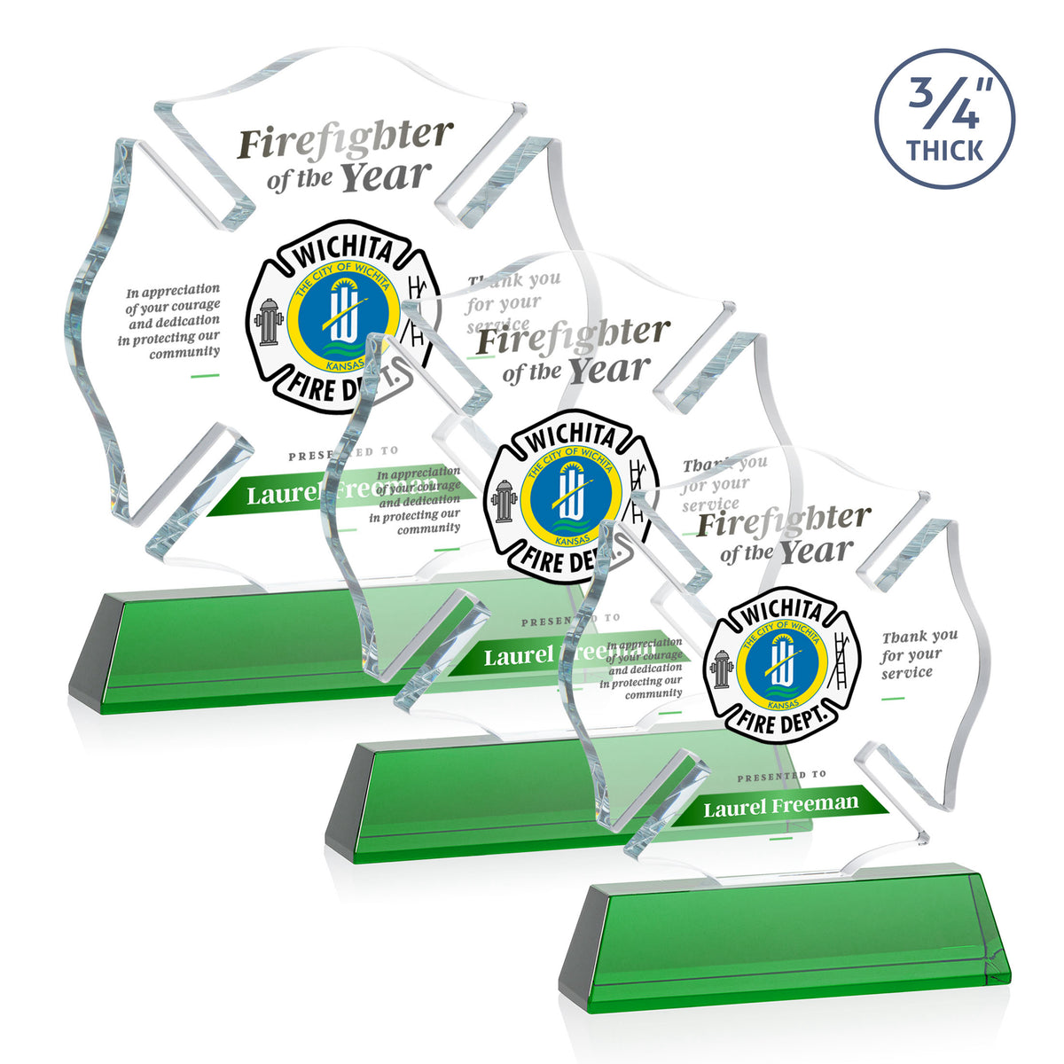 Maltese Cross VividPrint™ Award on Newhaven - Green