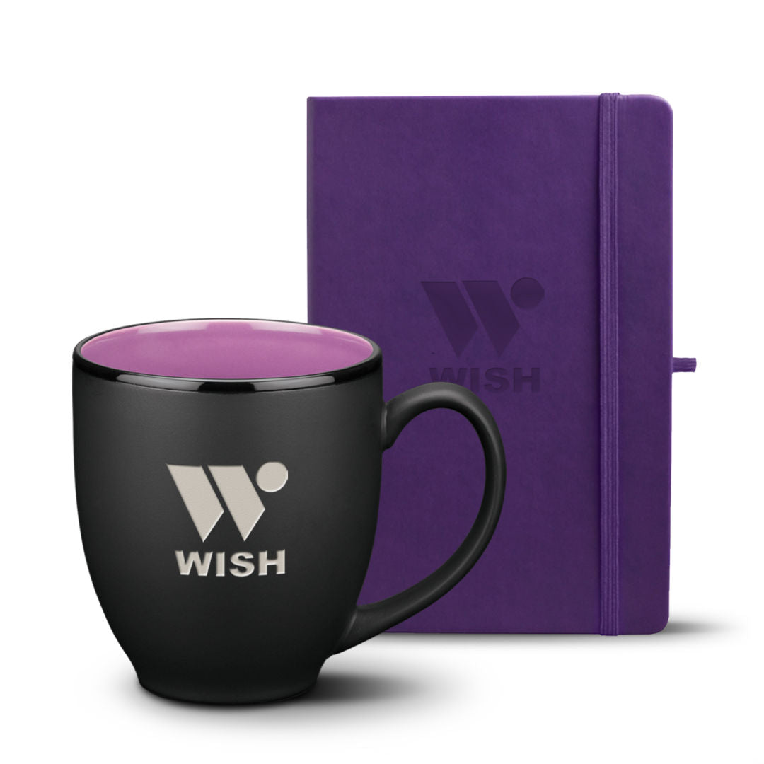 Eccolo® Cool Journal/Dereham Mug Set — Purple PMS669 — G401-1023-PL