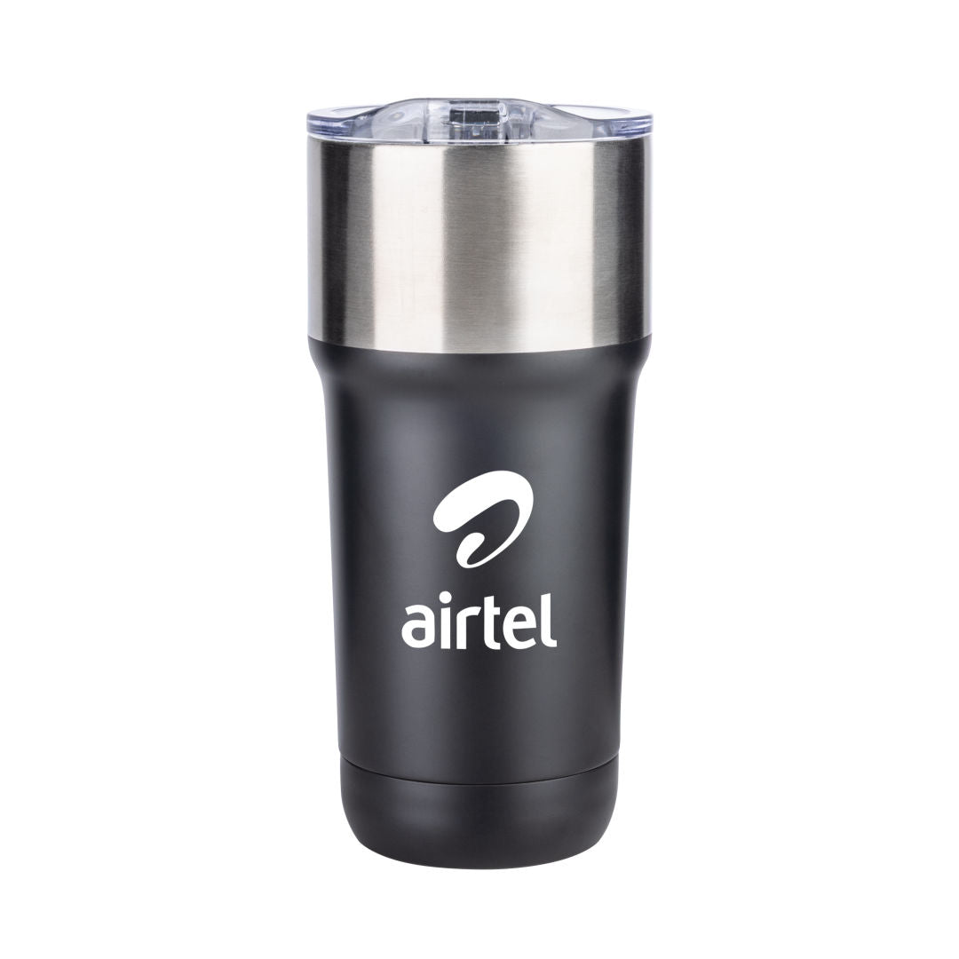 Hallein Double Wall Ceramic Lined Tumbler - 20oz — Black — D803-BK