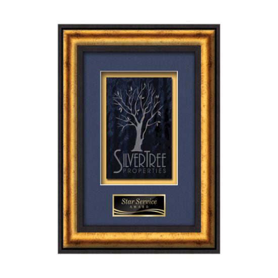 Grazia Stained Glass Framed Award