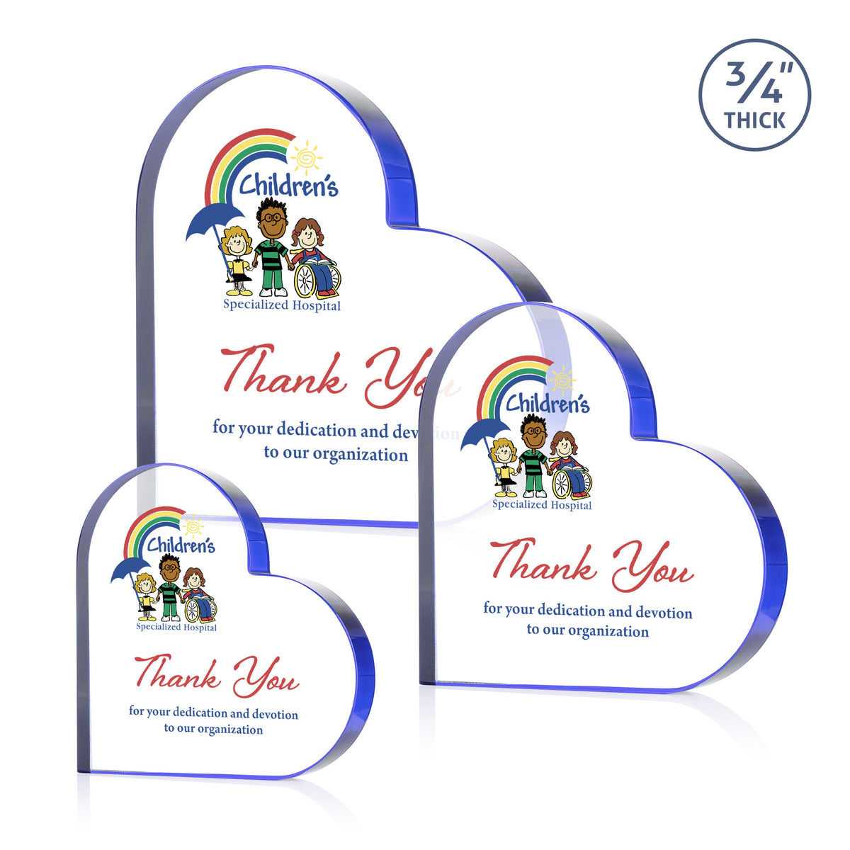 Davina Heart VividPrint™ Award - Blue