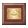 Lazio Certificate TexEtch Framed Award