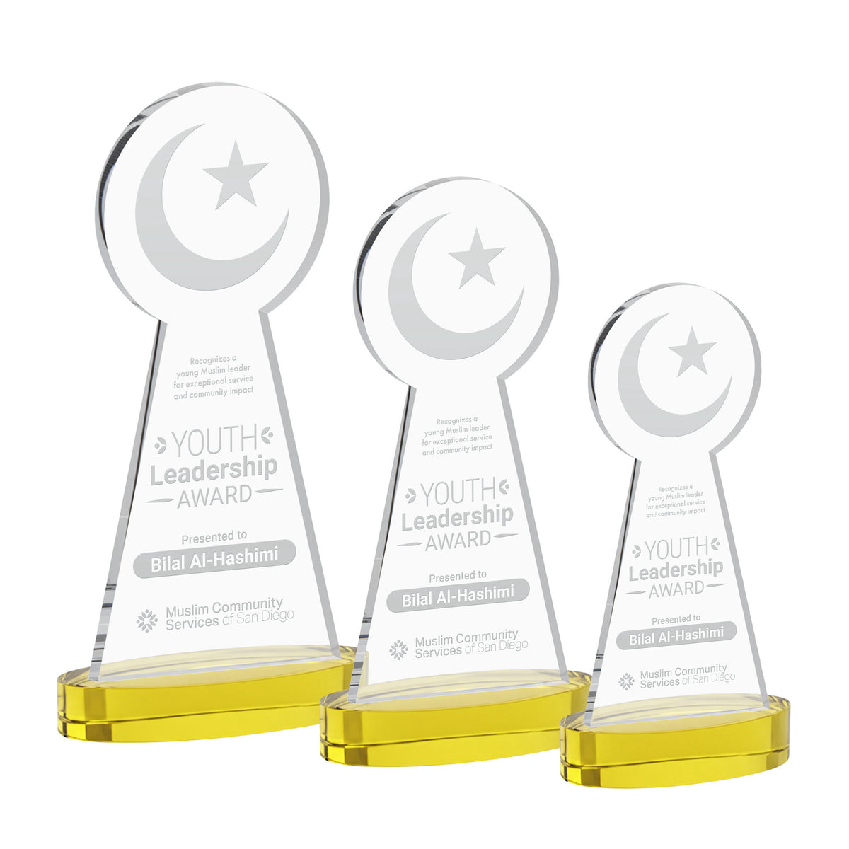 Crescent & Star Award on Alberton Base - Gold