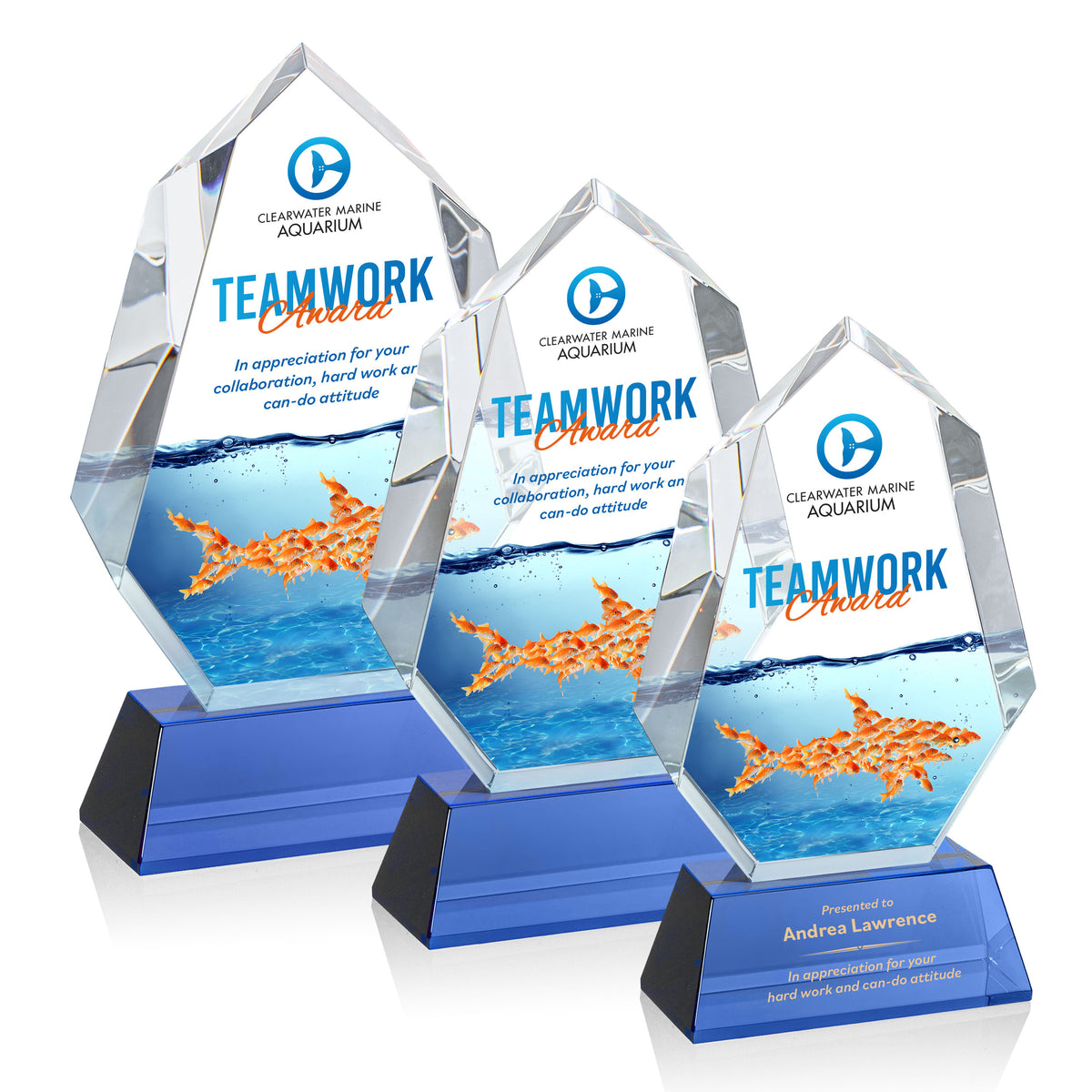 Norwood VividPrint™ Award on Newhaven Base - Blue