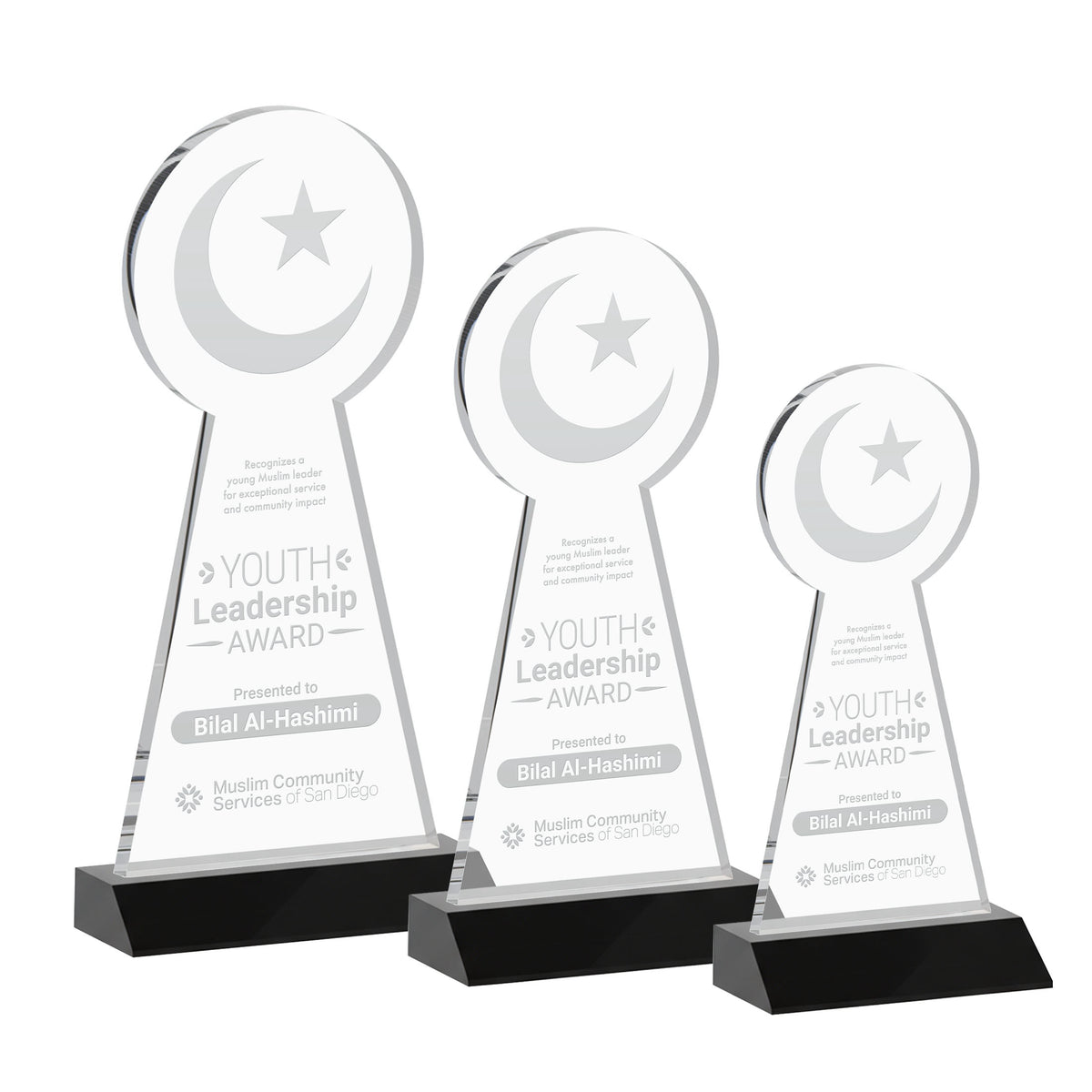 Crescent & Star Award - Black