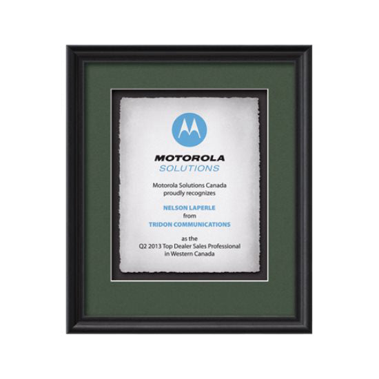 Raven Artisan Paper Certificate Framed Award