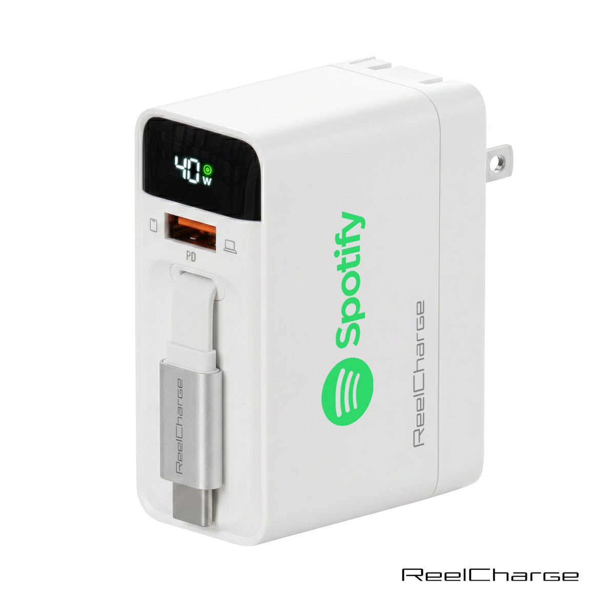 ReelCharge All-In-One Wall Charger w/Retractable Cable