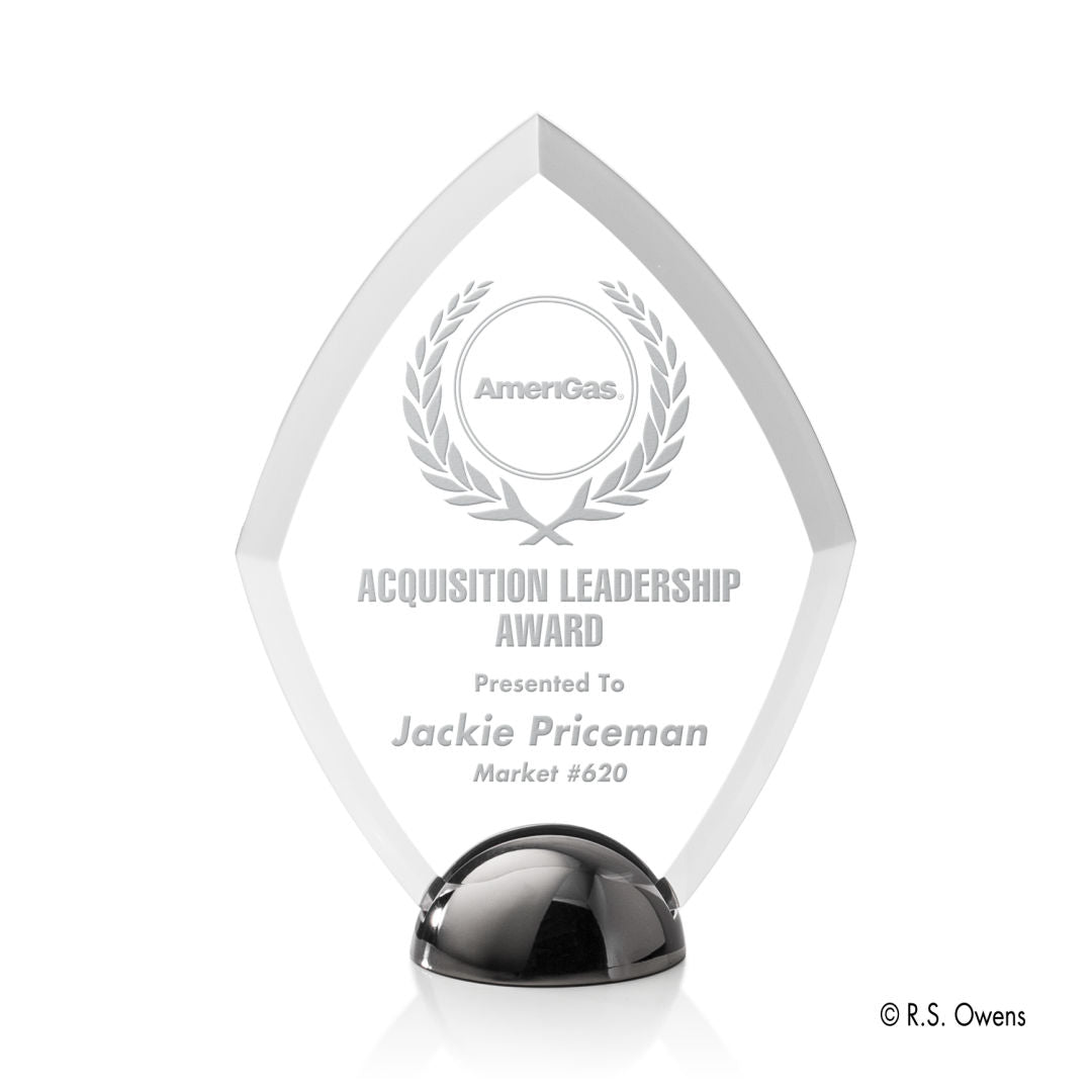 Diamond Hemisphere Award - Laser Engraved