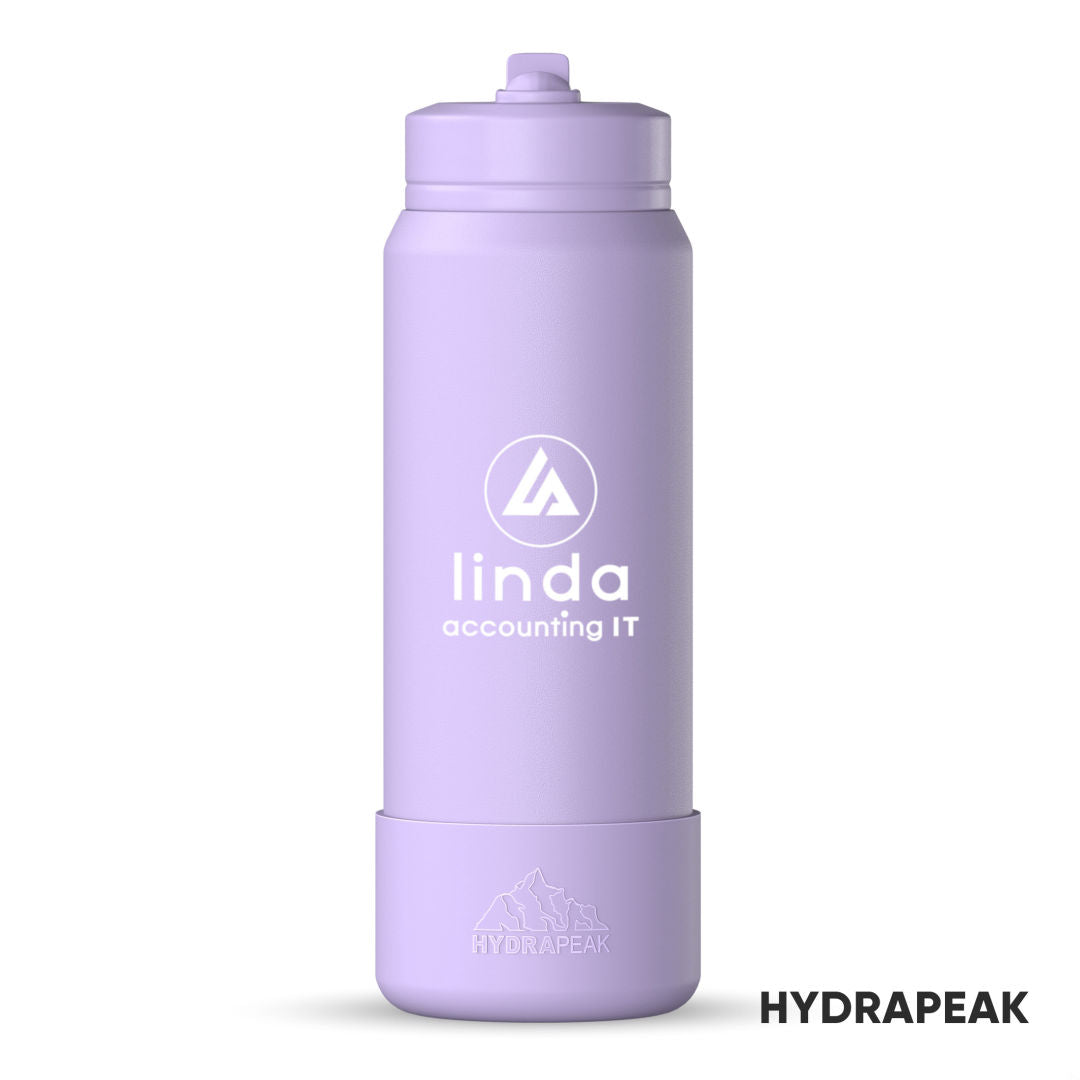 Hydrapeak® Sport Boot Water Bottle w/Straw Lid - 26oz — Digital Lavender — HYP1003-DL