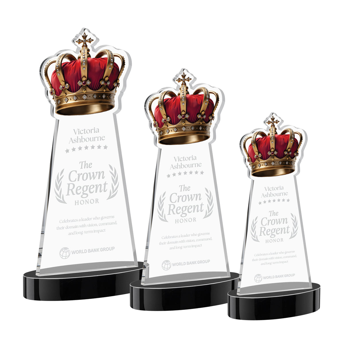 Crown Award on Alberton Base - Black