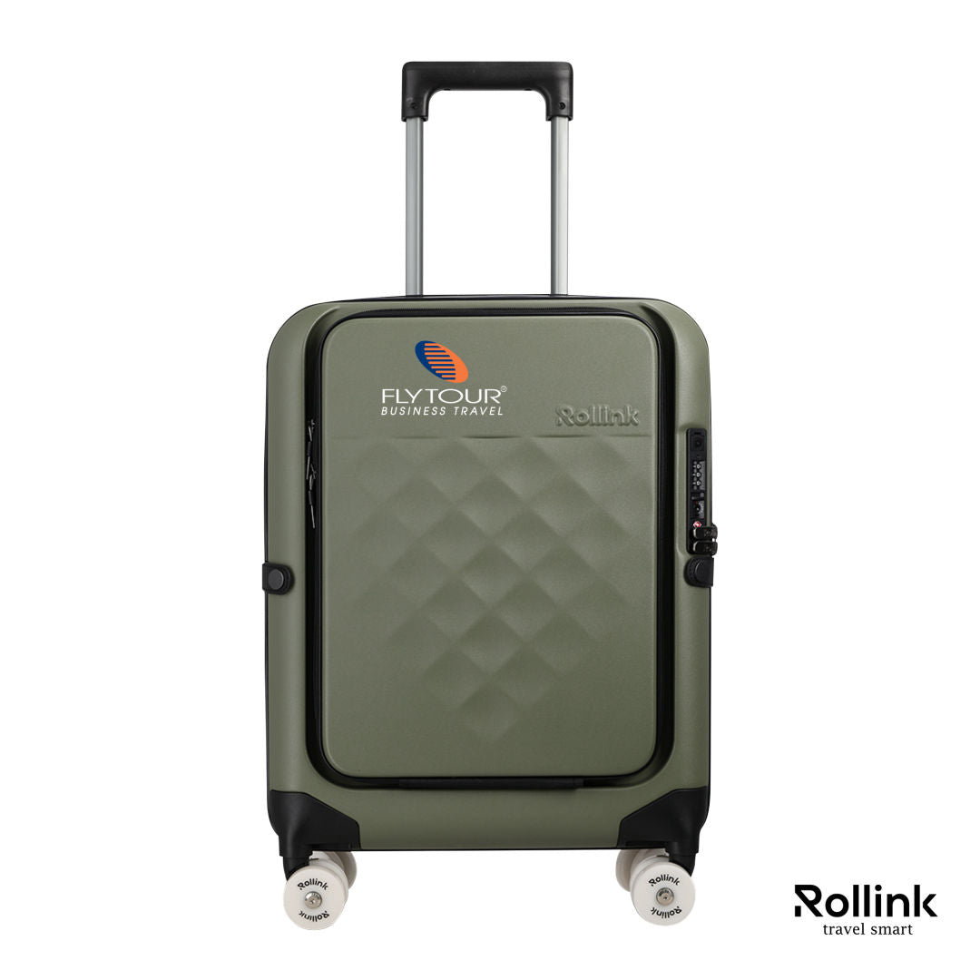 Rollink® Flex 360 21" Spinner Pro Carry On Luggage – Loden Green