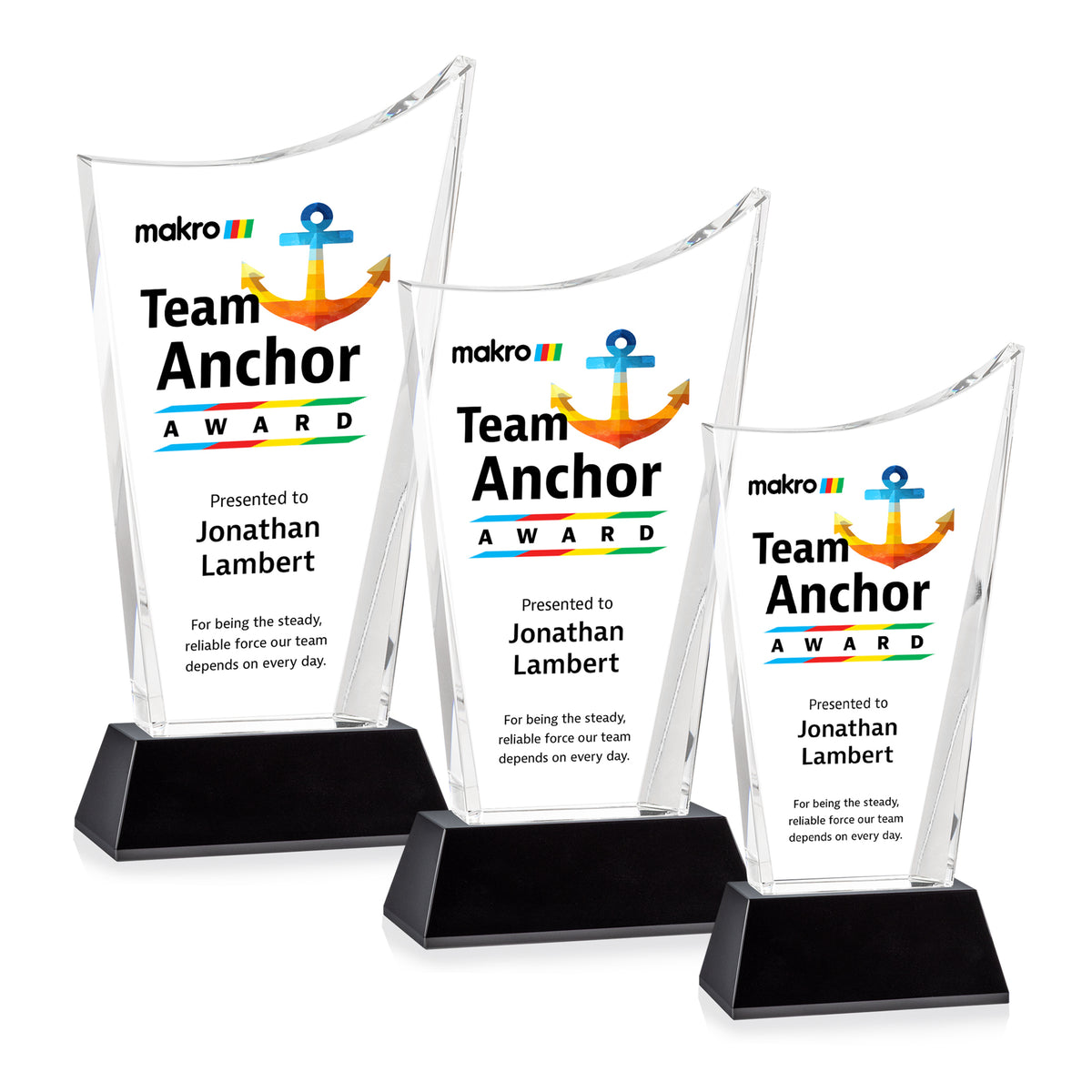 Burnett VividPrint™ Award on Newhaven Base - Black