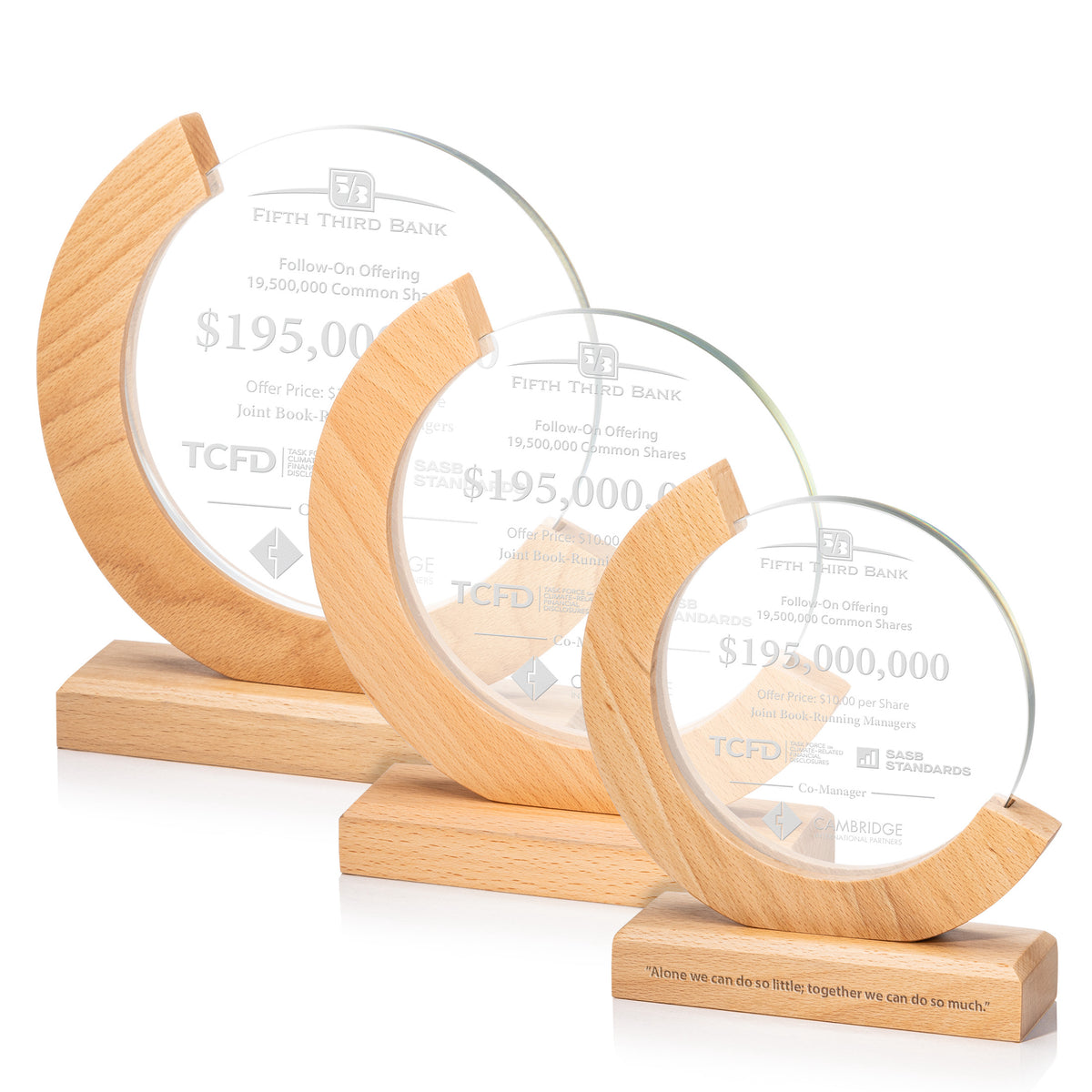 Sparta Starfire Crystal and Beechwood Award
