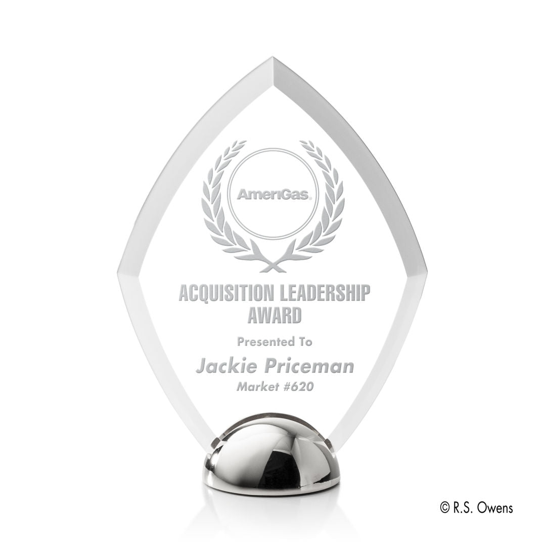 Diamond Hemisphere Award - Laser Engraved
