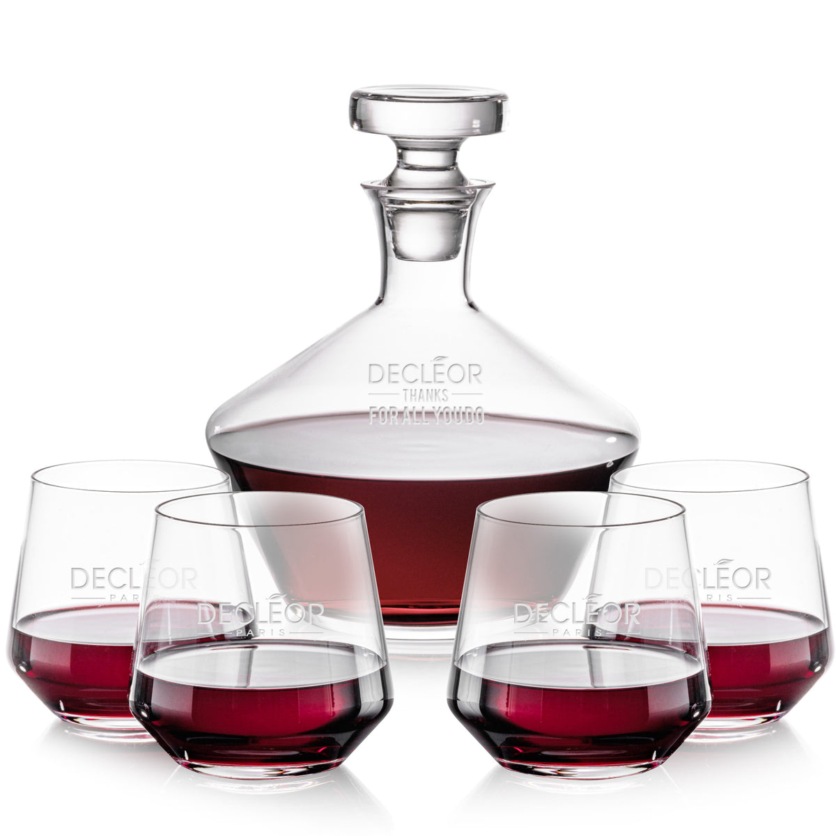 Tucson Decanter & Stemless Wine Set
