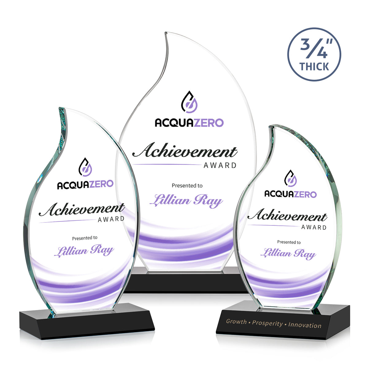 Croydon Flame VividPrint™ Award - Black