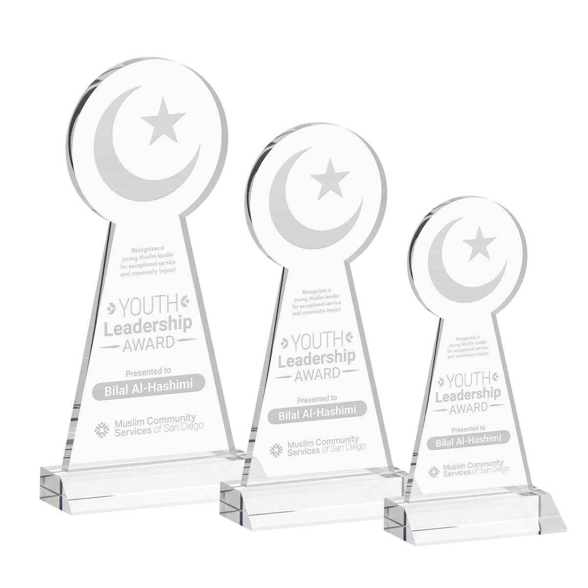 Crescent & Star Award - Clear