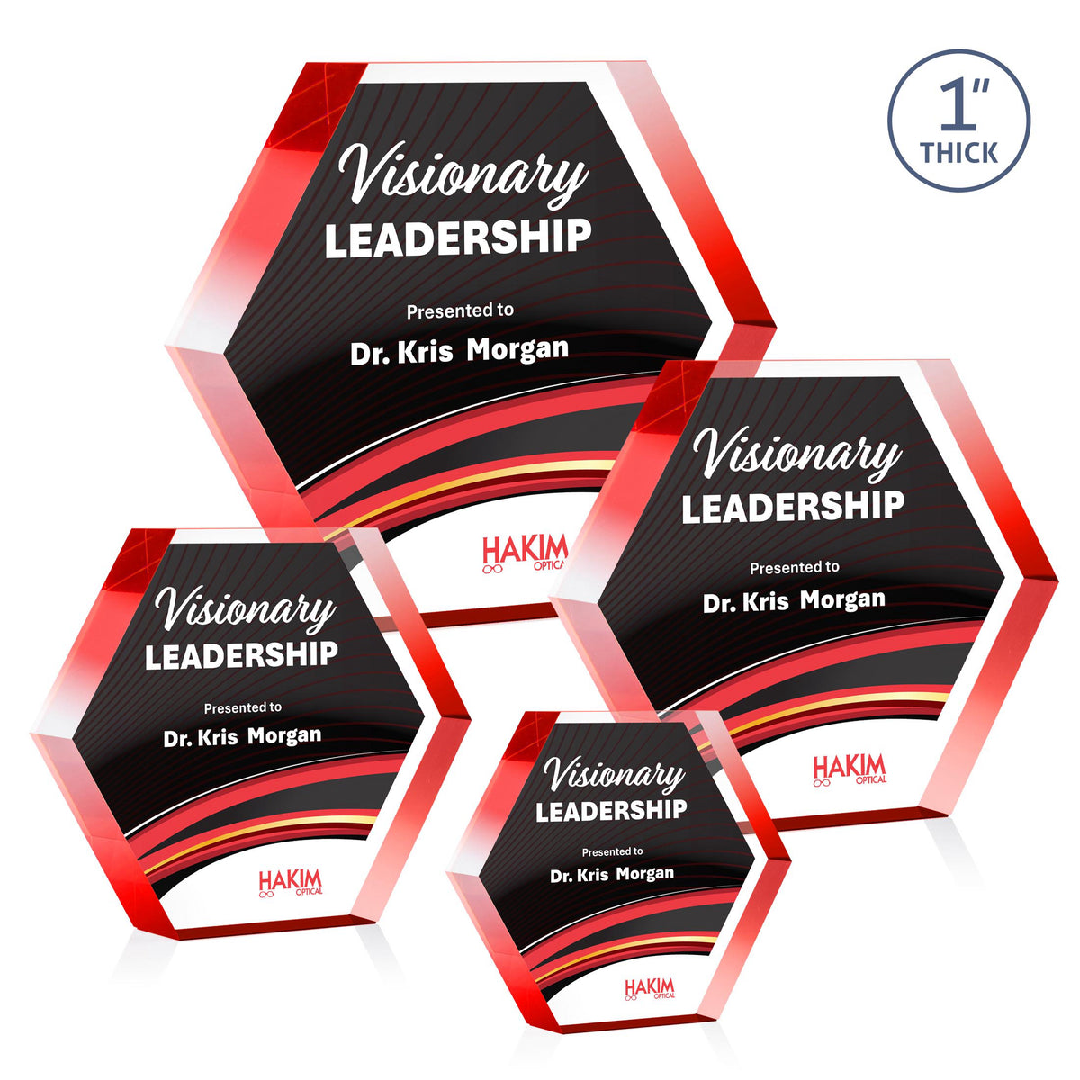 Markville Hexagon VividPrint™ Award - Red